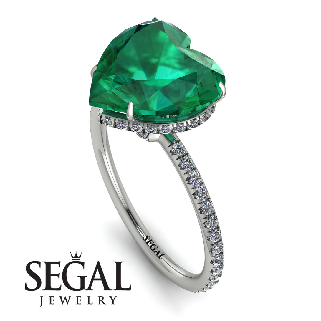 Heart Shape Emerald Ring - Noelle No. 6